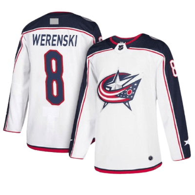NHL Columbus Blue Jackets Away White Team Jersey