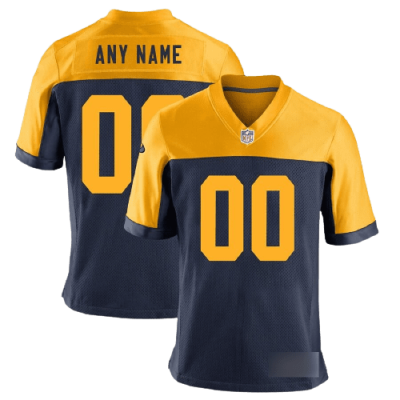 Nike Green Bay Packers Yellow/Navy Alternate Team Stitched Jersey