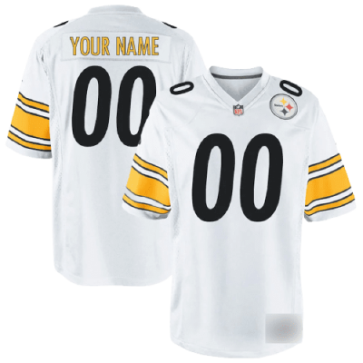 Nike Pittsburgh Steelers Away White Team Stitched Jersey