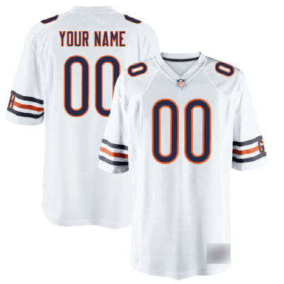 Nike Chicago Bears Away White Team Stitched Jersey