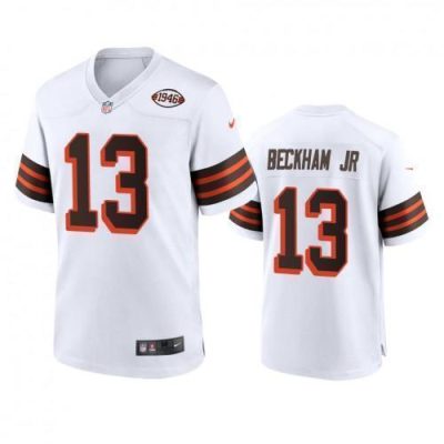 Men's Cleveland Browns #13 Odell Beckham Jr. Nike 1946 Collection Alternate Game Limited NFL Jersey - White