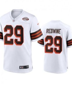 Men's Cleveland Browns #29 Sheldrick Redwine Nike 1946 Collection Alternate Game Limited NFL Jersey - White