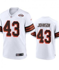 Men's Cleveland Browns #43 John Johnson Nike 1946 Collection Alternate Game Limited NFL Jersey - White