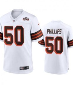 Men's Cleveland Browns #50 Jacob Phillips Nike 1946 Collection Alternate Game Limited NFL Jersey - White