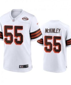 Men's Cleveland Browns #55 Takkarist Mckinley Nike 1946 Collection Alternate Game Limited NFL Jersey - White
