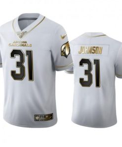 Arizona Cardinals #31 David Johnson Nike White Golden Edition Vapor Limited NFL 100 Jersey