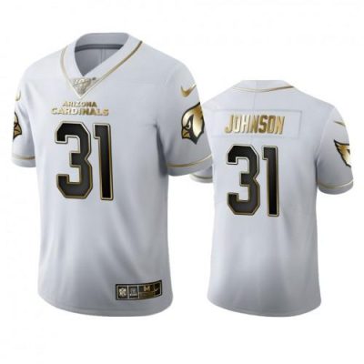 Arizona Cardinals #31 David Johnson Nike White Golden Edition Vapor Limited NFL 100 Jersey
