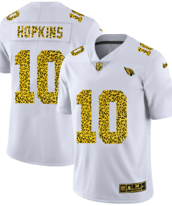 Arizona Cardinals #10 DeAndre Hopkins Nike Flocked Leopard Print Vapor Limited NFL Jersey White