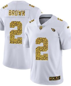 Arizona Cardinals #2 Marquise Brown Nike Flocked Leopard Print Vapor Limited NFL Jersey White