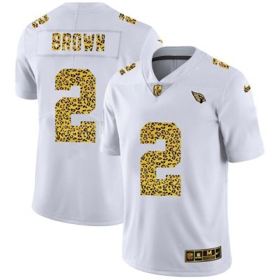 Arizona Cardinals #2 Marquise Brown Nike Flocked Leopard Print Vapor Limited NFL Jersey White