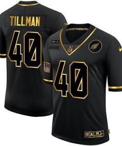 Arizona Cardinals #40 Pat Tillman Nike Salute To Service Golden Limited NFL Jersey Black