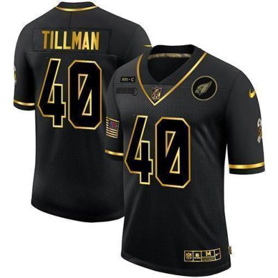 Arizona Cardinals #40 Pat Tillman Nike Salute To Service Golden Limited NFL Jersey Black