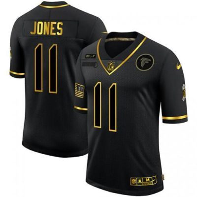 Atlanta Falcons #11 Julio Jones Nike 2020 Salute To Service Golden Limited NFL Jersey Black