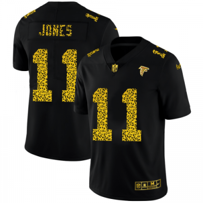 Atlanta Falcons #11 Julio Jones Nike Leopard Print Fashion Vapor Limited NFL Jersey Black
