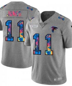 Atlanta Falcons #11 Julio Jones Nike Multi-Color 2020 NFL Crucial Catch NFL Jersey Greyheather