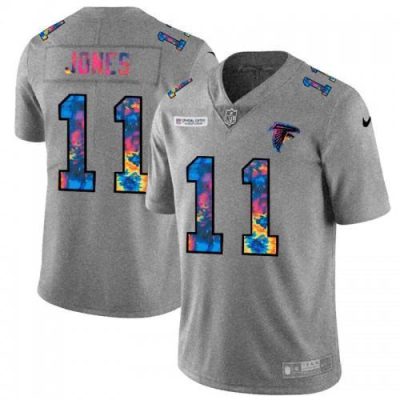 Atlanta Falcons #11 Julio Jones Nike Multi-Color 2020 NFL Crucial Catch NFL Jersey Greyheather