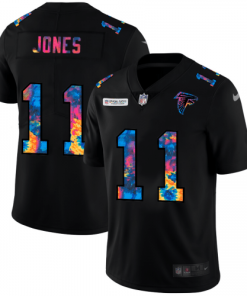 Atlanta Falcons #11 Julio Jones Nike Multi-Color Black 2020 NFL Crucial Catch Vapor Untouchable Limited Jersey