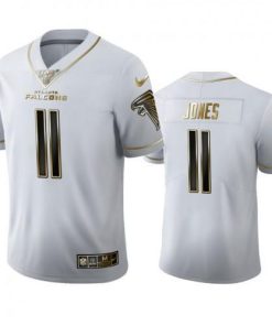 Atlanta Falcons #11 Julio Jones Nike White Golden Edition Vapor Limited NFL 100 Jersey