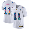 Atlanta Falcons #11 Julio Jones White Nike Multi-Color 2020 NFL Crucial Catch Limited NFL Jersey