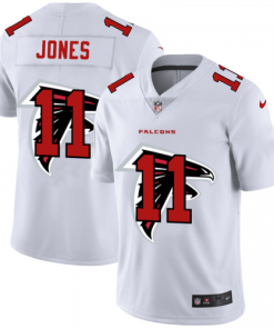 Atlanta Falcons #11 Julio Jones White Nike Team Logo Dual Overlap Limited NFL Jersey