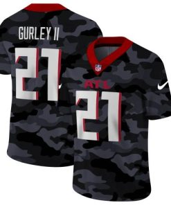 Atlanta Falcons #21 Todd Gurley II Nike 2020 Black CAMO Vapor Untouchable Limited Stitched NFL Jersey