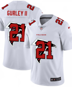 Atlanta Falcons #21 Todd Gurley II White Nike Team Logo Dual Overlap Limited NFL Jersey