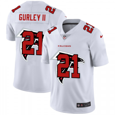 Atlanta Falcons #21 Todd Gurley II White Nike Team Logo Dual Overlap Limited NFL Jersey