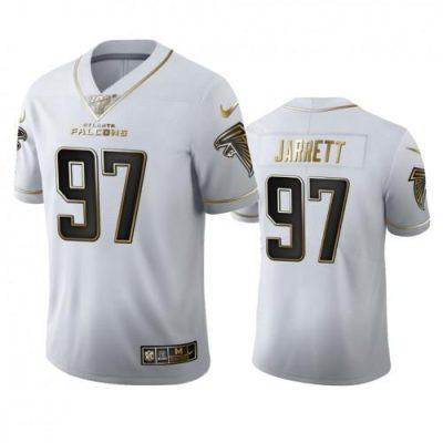 Atlanta Falcons #97 Grady Jarrett Nike White Golden Edition Vapor Limited NFL 100 Jersey