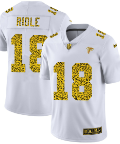 Atlanta Falcons #18 Calvin Ridley Nike Flocked Leopard Print Vapor Limited NFL Jersey White
