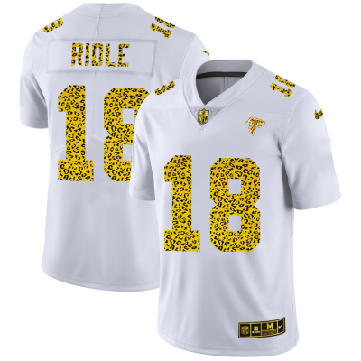 Atlanta Falcons #18 Calvin Ridley Nike Flocked Leopard Print Vapor Limited NFL Jersey White