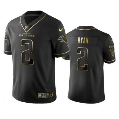 Atlanta Falcons #2 Matt Ryan Stitched NFL Vapor Untouchable Limited Black Golden Jersey