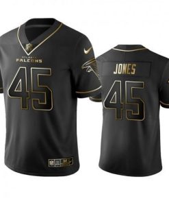 Atlanta Falcons #45 Deion Jones Stitched NFL Vapor Untouchable Limited Black Golden Jersey