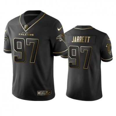 Atlanta Falcons #97 Grady Jarrett Stitched NFL Vapor Untouchable Limited Black Golden Jersey