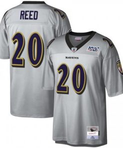 Baltimore Ravens #20 Ed Reed Mitchell & Ness NFL 100 Retired Player Platinum Jersey