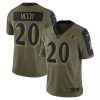 Baltimore Ravens #20 Ed Reed Olive Nike Salute To Service Limited Player Jersey