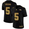 Baltimore Ravens #5 Marquise Brown Nike Leopard Print Fashion Vapor Limited NFL Jersey Black