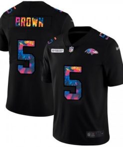 Baltimore Ravens #5 Marquise Brown Nike Multi-Color Black 2020 NFL Crucial Catch Vapor Untouchable Limited Jersey