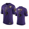 Baltimore Ravens #5 Marquise Brown Nike Purple Team 25th Season Golden Limited NFL Jersey