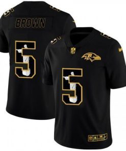 Baltimore Ravens #5 Marquise Brown Nike Carbon Black Vapor Cristo Redentor Limited NFL Jersey