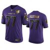 Baltimore Ravens #77 Bradley Bozeman Nike Purple Team 25th Season Golden Limited NFL Jersey