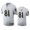 Baltimore Ravens #81 Hayden Hurst Nike White Golden Edition Vapor Limited NFL 100 Jersey