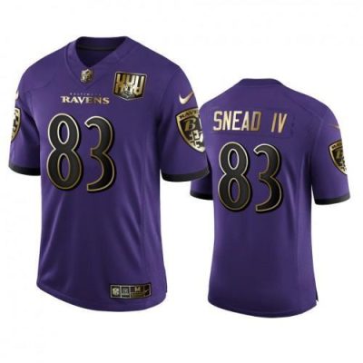 Baltimore Ravens #83 Willie Snead IV Nike Purple Team 25th Season Golden Limited NFL Jersey