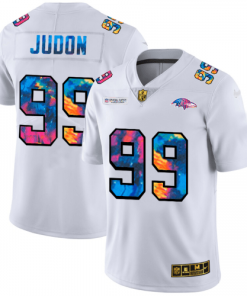 Baltimore Ravens #99 Matthew Judon White Nike Multi-Color 2020 NFL Crucial Catch Limited NFL Jersey