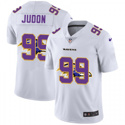 Baltimore Ravens #99 Matthew Judon White Nike Team Logo Dual Overlap Limited NFL Jersey