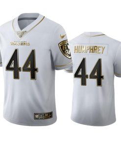 Baltimore Ravens #44 Marlon Humphrey Nike White Golden Edition Vapor Limited NFL 100 Jersey