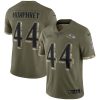 Baltimore Ravens #44 Marlon Humphrey Nike 2022 Salute To Service Limited Jersey - Olive
