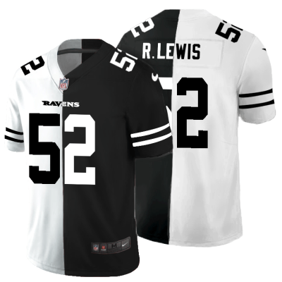 Baltimore Ravens #52 Ray Lewis Black V White Peace Split Nike Vapor Untouchable Limited NFL Jersey