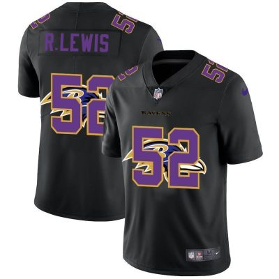 Baltimore Ravens #52 Ray Lewis Nike Team Logo Dual Overlap Limited NFL Jersey Black