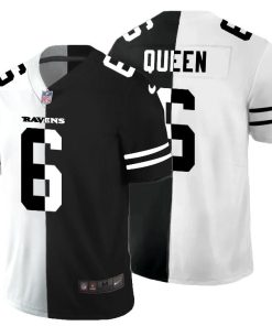 Baltimore Ravens #6 Patrick Queen Black V White Peace Split Nike Vapor Untouchable Limited NFL Jersey