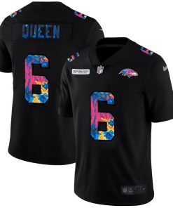 Baltimore Ravens #6 Patrick Queen Nike Multi-Color Black 2020 NFL Crucial Catch Vapor Untouchable Limited Jersey